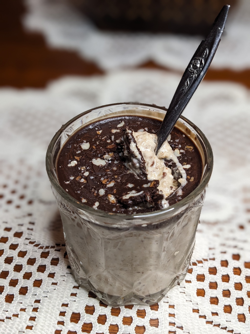 Bowl of Chocolate Covered Almond Oats