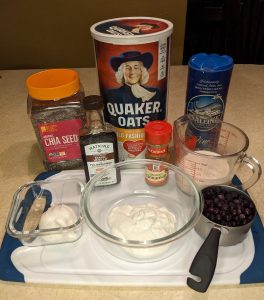 Photo of Blueberry Cheesecake Overnight Oats ingredients