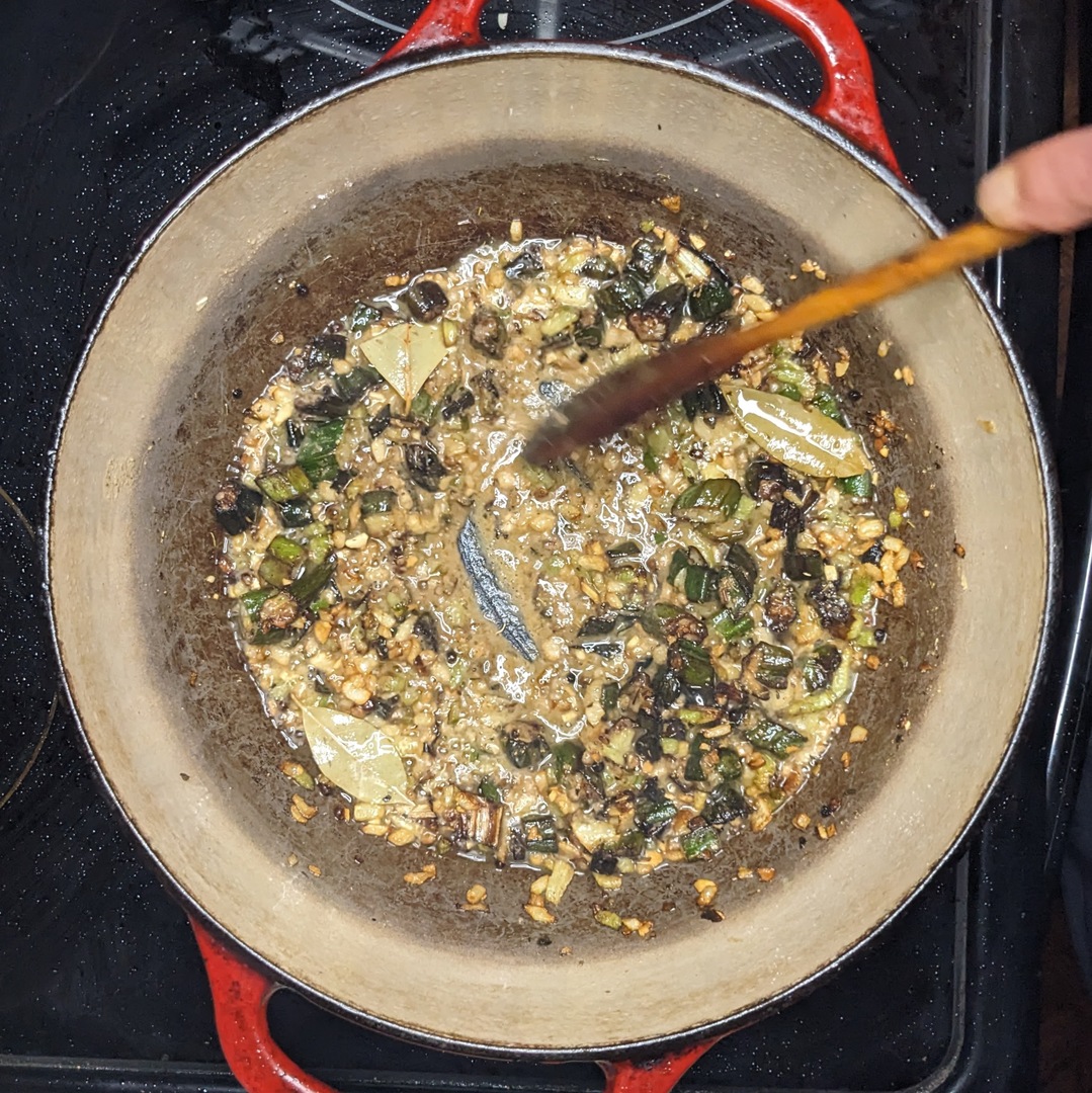 Photo of Shrimp & Okra Gumbo starting roux