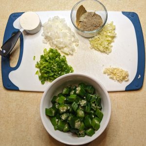 Photo of Shrimp & Okra Gumbo ingredients