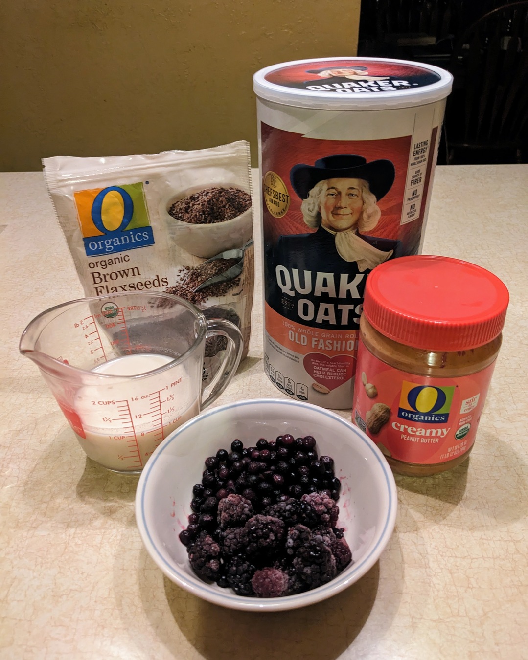 Peanut Butter & Jelly Overnight Oats Ingredients