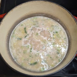 cooking jamaican rice & peas before adding rice