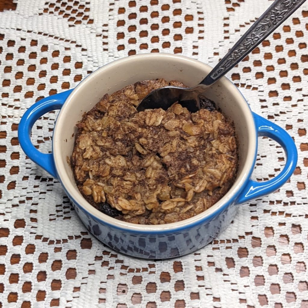 Baked Oatmeal Served in Le Creuset