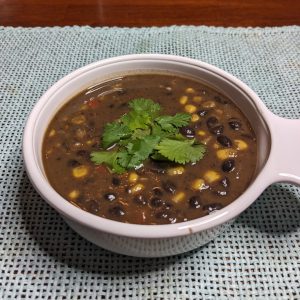 Black Bean & Corn Soup Serving