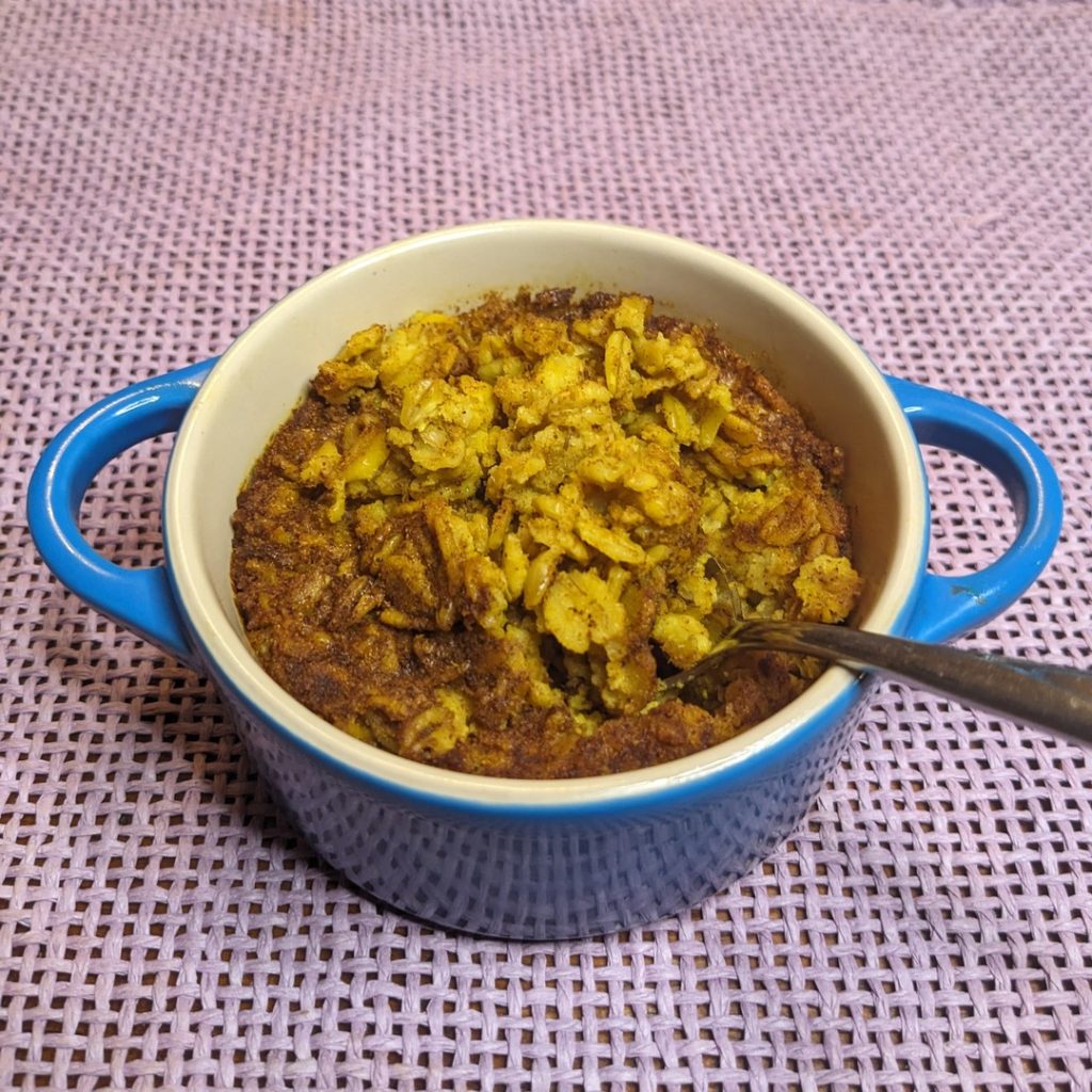 Golden Turmeric Oats in Mini Round Cocotte