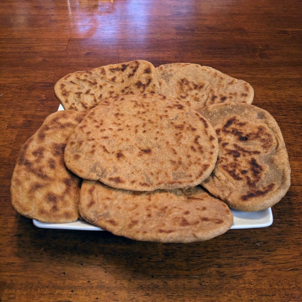 Naan serving