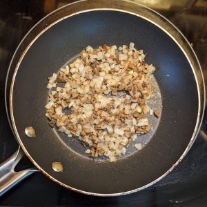 Sautéing Mushroom Stuffing