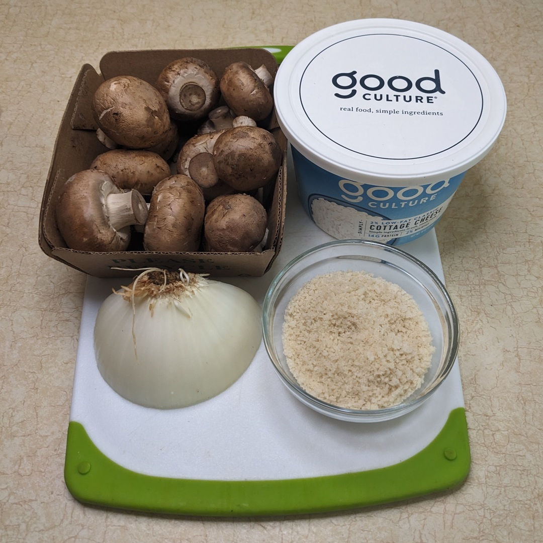 Cottage cheese stuffed mushroom ingredients