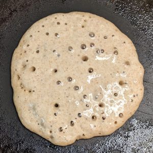 cooking whole grain pancake