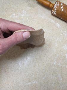 rolled tortilla side view