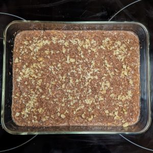 oatmeal brownies ready to bake