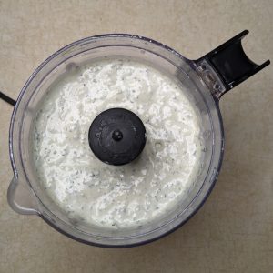 Cottage Cheese Pesto in food processor