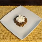 Baked pumpkin oats plate