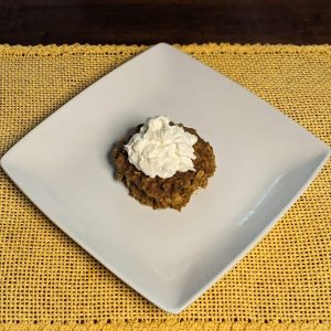 Baked pumpkin oats plate