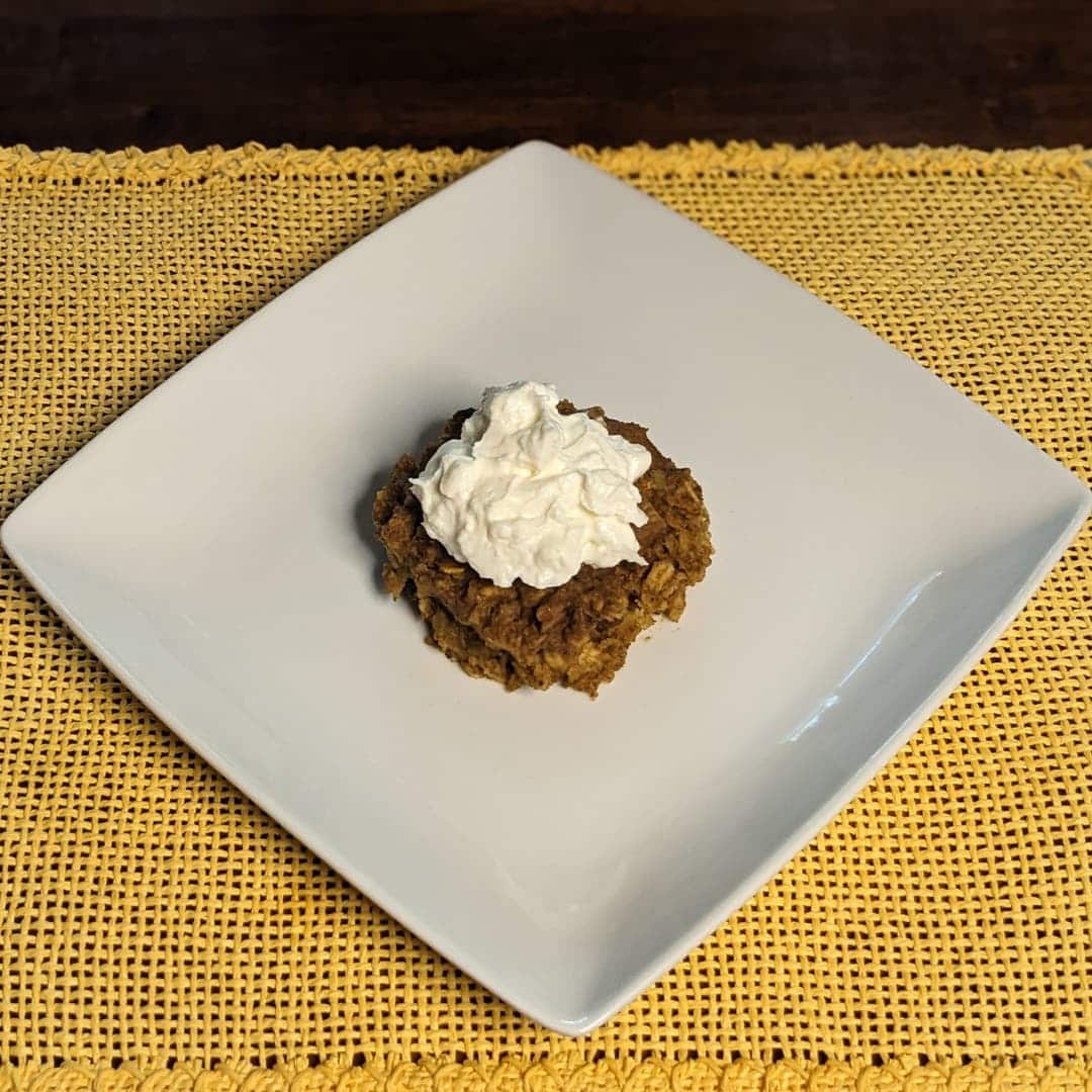 Baked pumpkin oats plate
