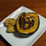 Three Sisters Southwestern Stuffed Squash and Cornbread