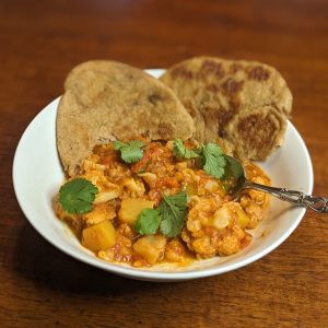 Vegatable Jalfrezi with Naan