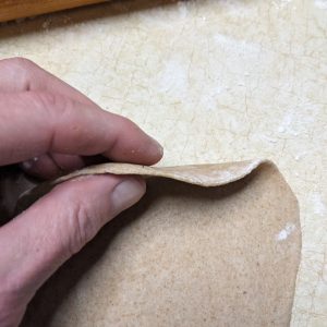 Raw rolled vegan naan